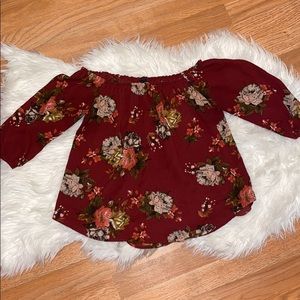 Burgundy blouse